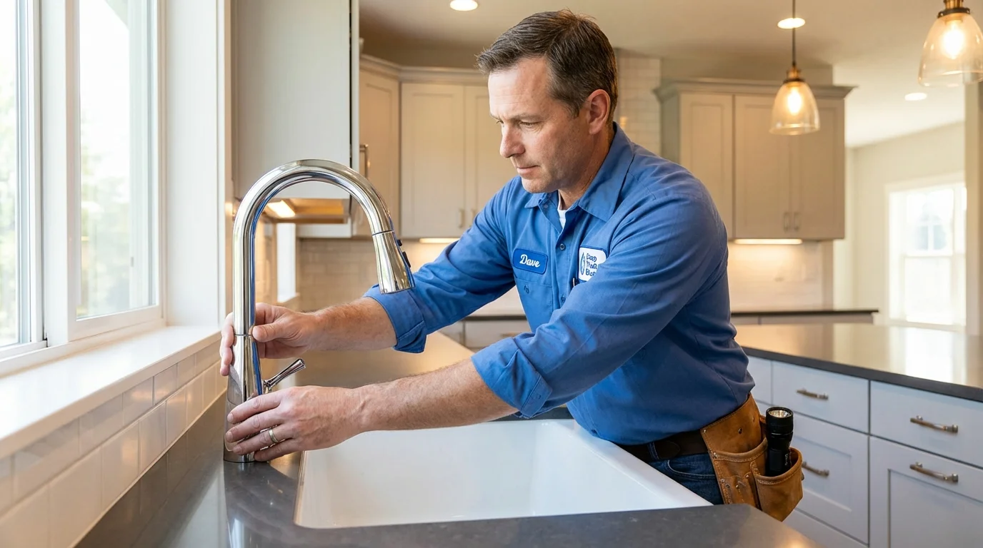 Kitchen faucet installation by Johns Plumbing LLC in Floral City