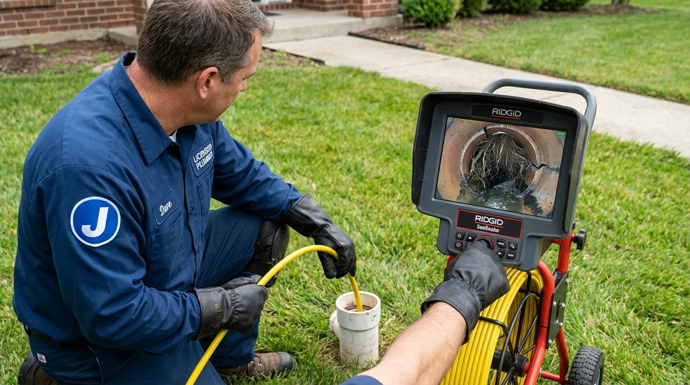 Sewer camera inspection being performed by Johns Plumbing LLC in Floral City